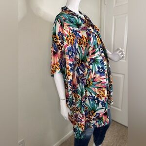 Unbranded Tropical Long Floral Duster one Size. H12